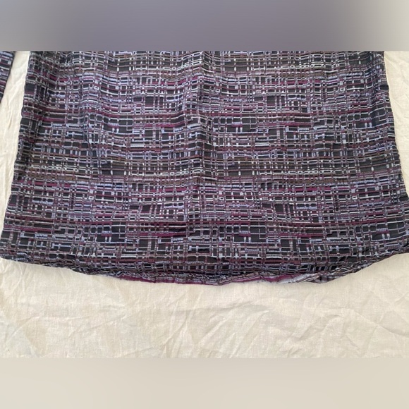 Jhane Barnes Lightweight Textured Button Down in Purple Based Multi-Color - Picture 6 of 6